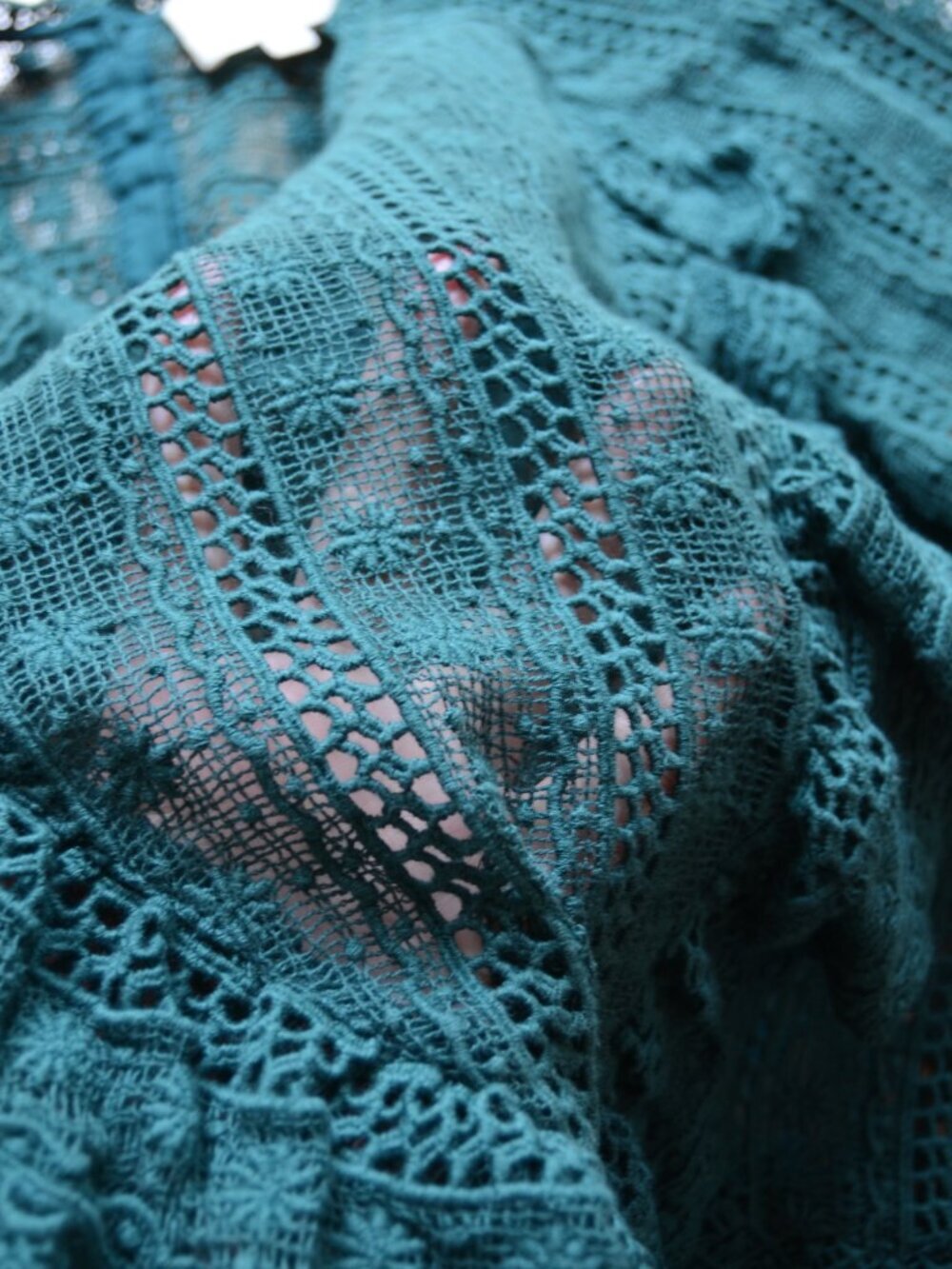 Sezane Madeline Lace Blouse Womens Size 34 Romantic Victorian Ruffle Top - Picture 9 of 15